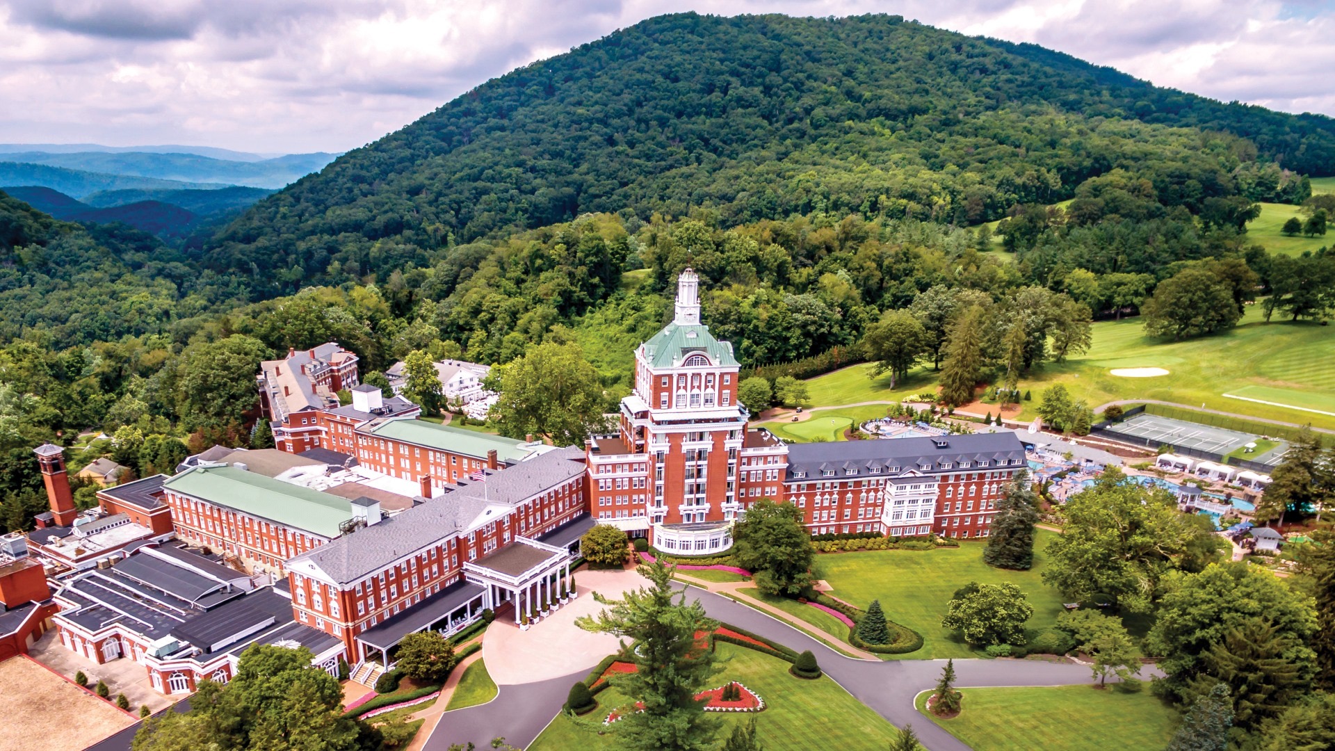 Aerial Final, The Spa at Omni Homestead Resort, Spas of America