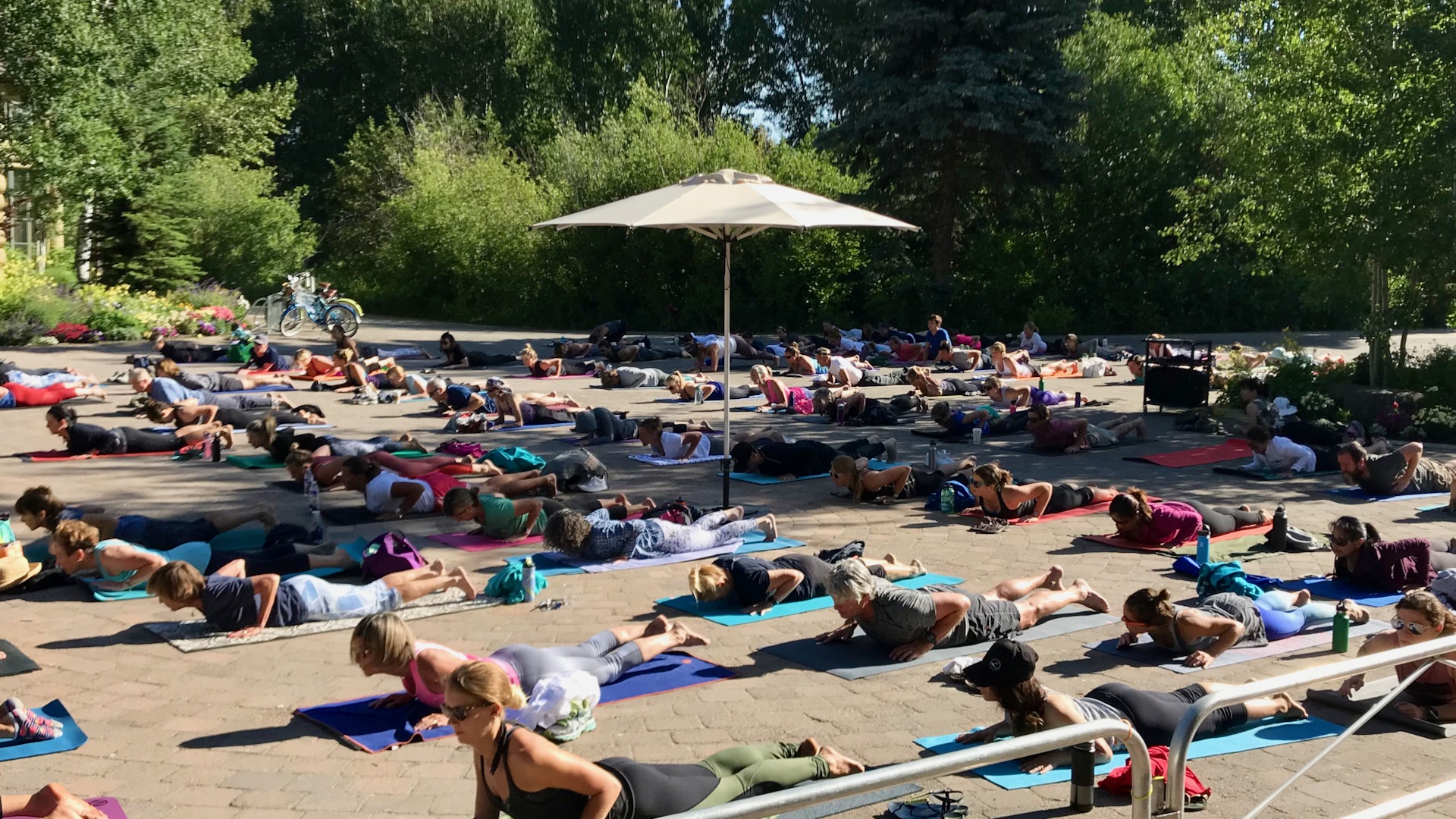 Yoga on the mountain, The Spa at Sun Valley Resort, Spas of America